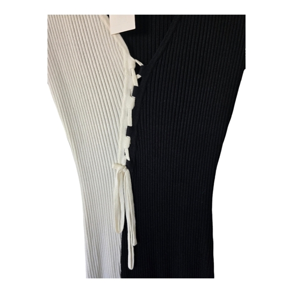 Planet Gold Sweater Dress Women Medium Black White NWT - Picture 6 of 9